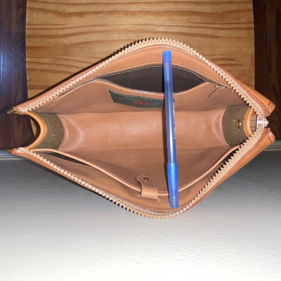 RARE Dark Brown Canvas Vintage Authentic Green Label Dooney & Bourke Bag - Picture 9 of 12